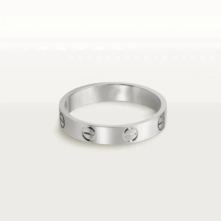 [Joyas Regalia] ANILLO DE AMOR 4MM 1 DIAMANTE PLATA