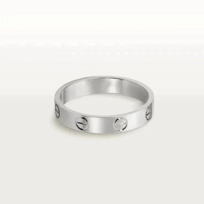 [Joyas Regalia] ANILLO DE AMOR 4MM 1 DIAMANTE PLATA