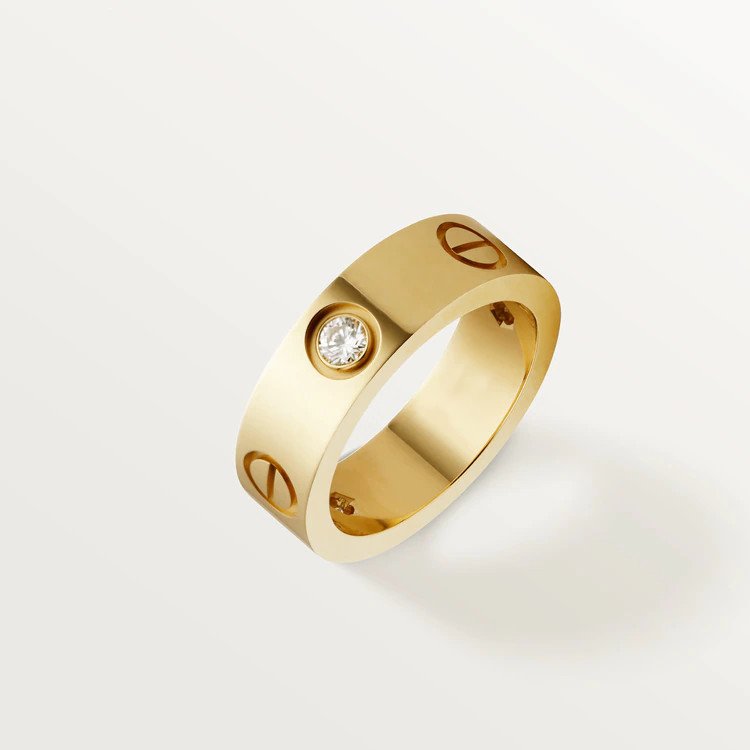[Joyas Regalia] ANILLO DE AMOR 5,5 MM 3 DIAMANTES ORO ROSA