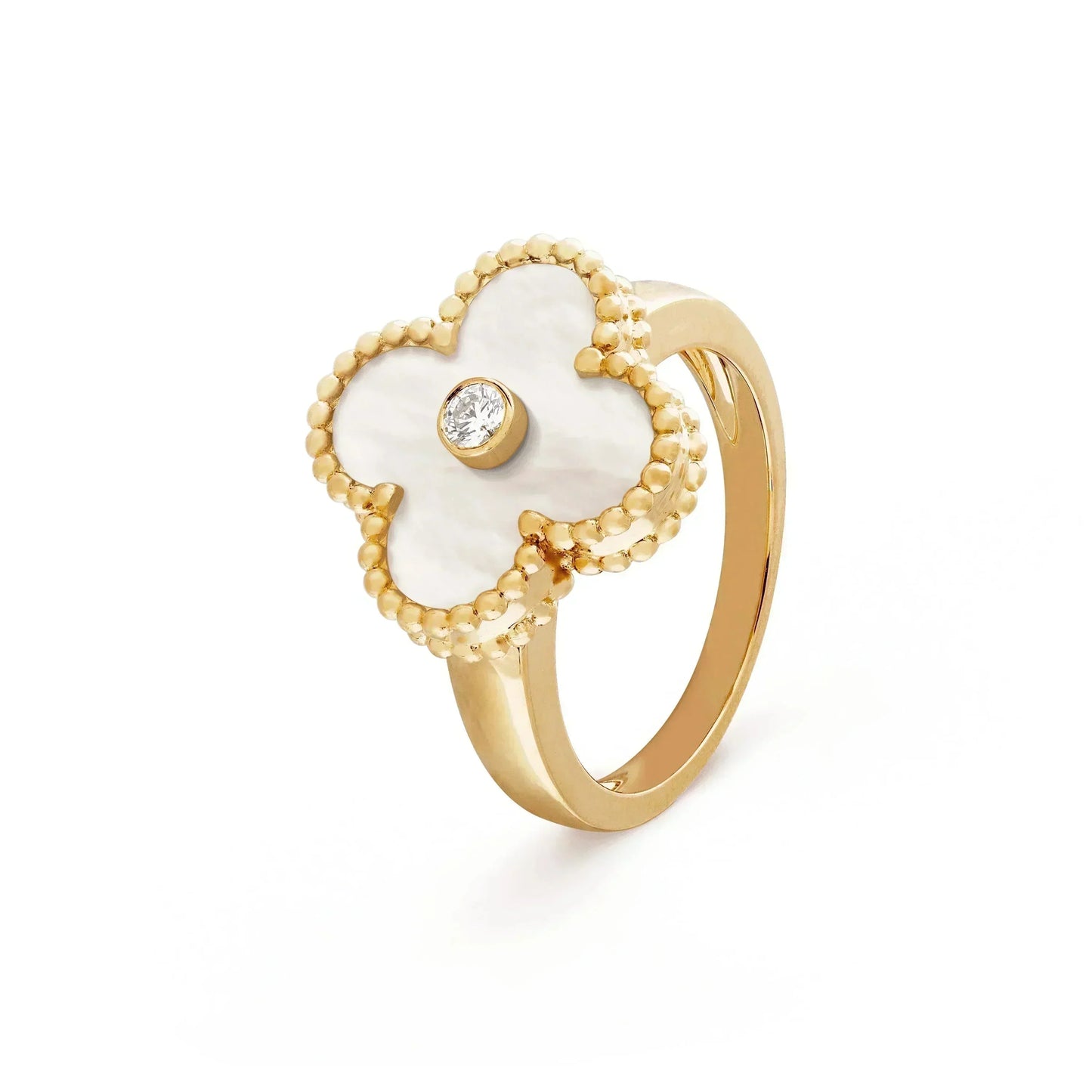 [Bijoux Regalia] BAGUE TRÈFLE ROSE OR DIAMANT