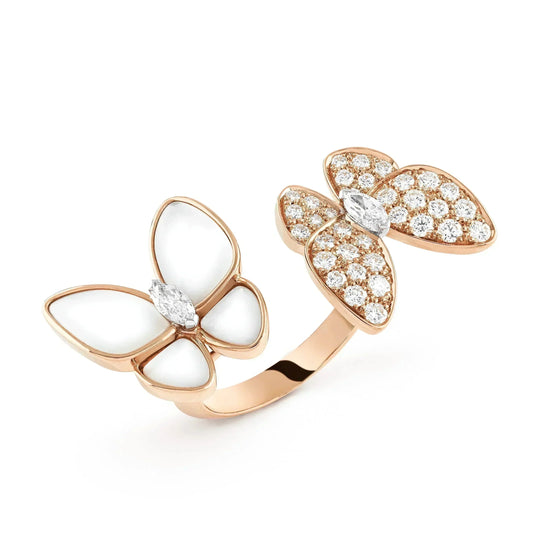 [Regalia jewelry]TWIN BUTTERFLY DIAMOND MOP RING